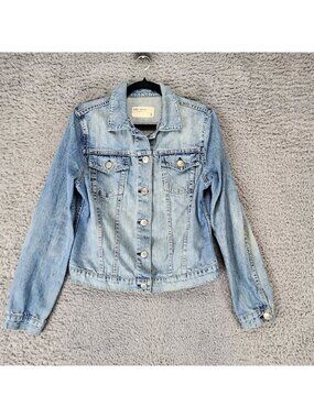 Billy Blues Jacket Womens Large Blue 100% Cotton Billy Says Hi Denim Jean *Read*